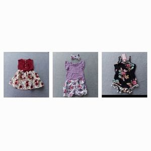Pat pat matching sets for baby girl ,3 outfits,size 6-9 months